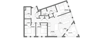 a black and white floor plan of a house