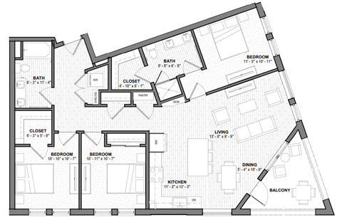 a black and white floor plan of a house