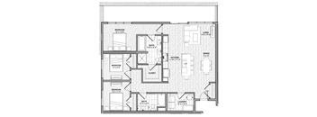 a floor plan of a house with many bedrooms and a garage