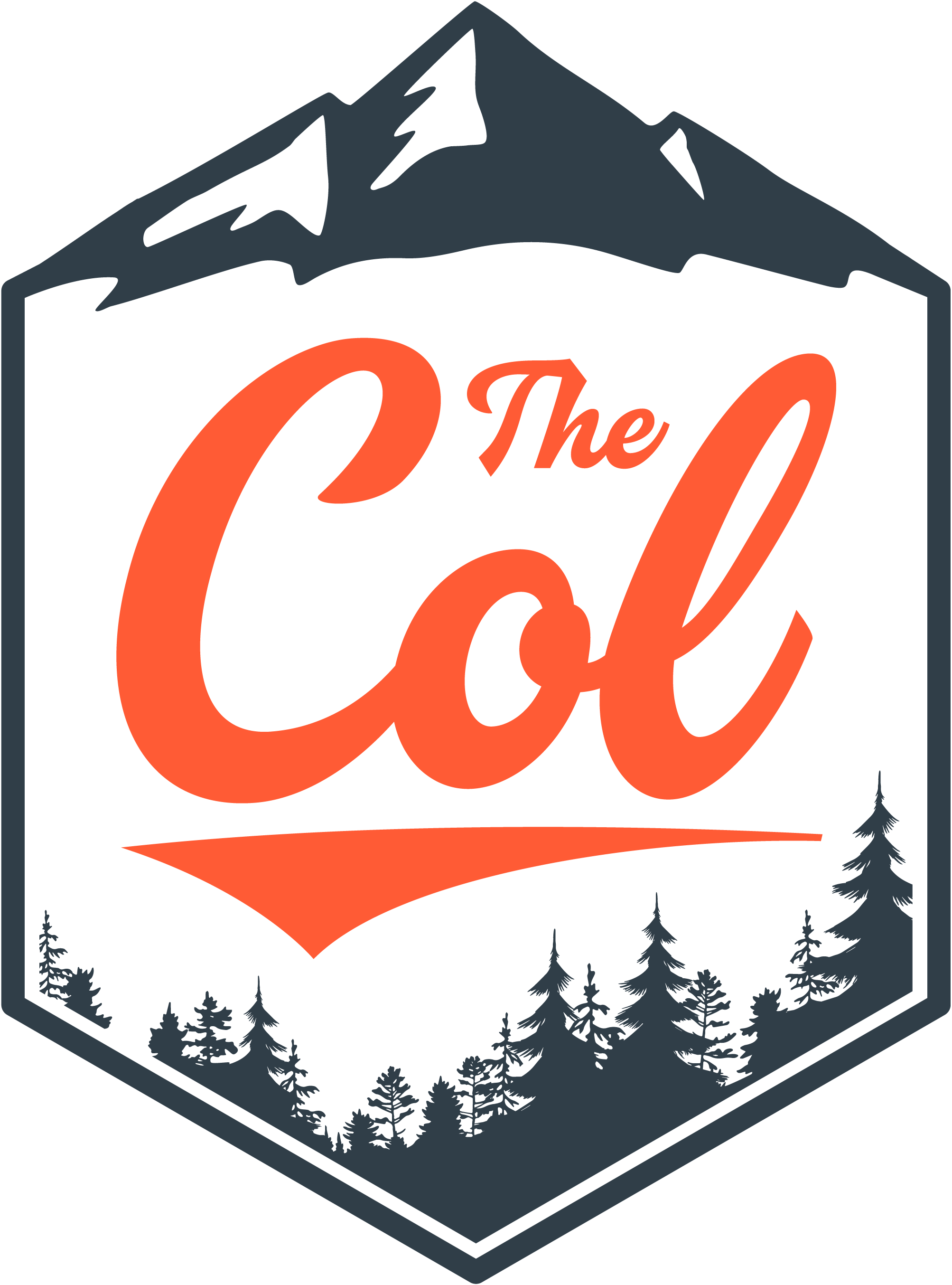 The Col logo with a mountain and trees.