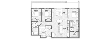 a floor plan of an apartment building with many windows