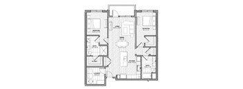 a blueprint of a floor plan of a house