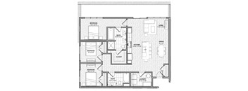 a floor plan of a house with many bedrooms and a garage