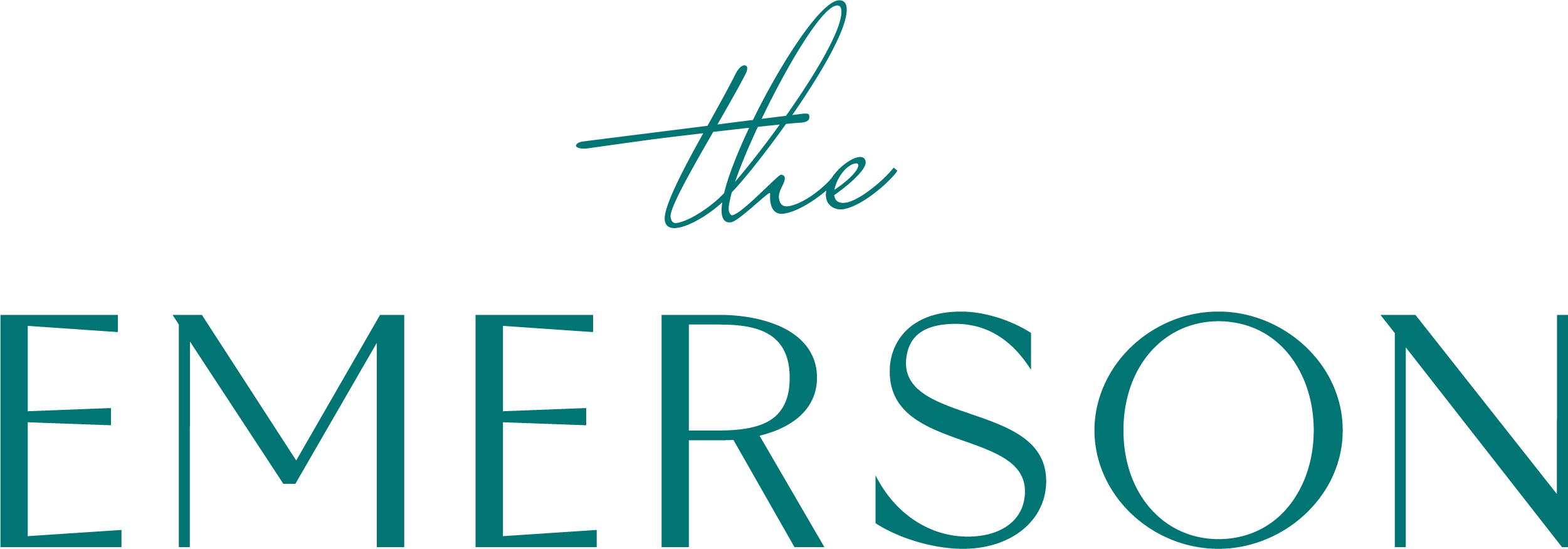 The Emerson logo is displayed in white and teal colors.
