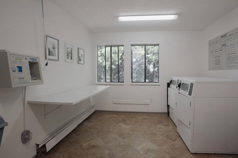 A medical room with a bed, a window, and a wall of paperwork.