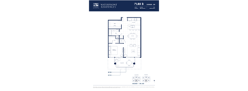A floor plan for a residence at Waterfront Residences.