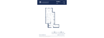 A floor plan for a residence at Waterfront Residences.