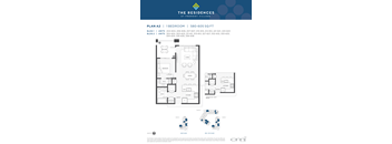 the residences plan 1 bedroom floor plans