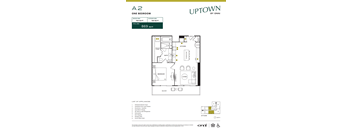 A floor plan for an apartment by Uptown by Onni.