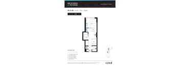 A floor plan for a studio apartment with a total area of 620 square feet.