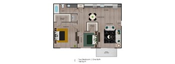 2 bed 2 bath at Central on Broadway Apartments, Mesa, Arizona