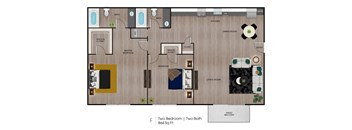 2 bed 2 bath A at Central on Broadway Apartments, Mesa