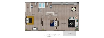 2 bed 2 bath B at Central on Broadway Apartments, Arizona