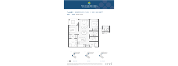 the residences plan 1 bedroom deluxe floor plans