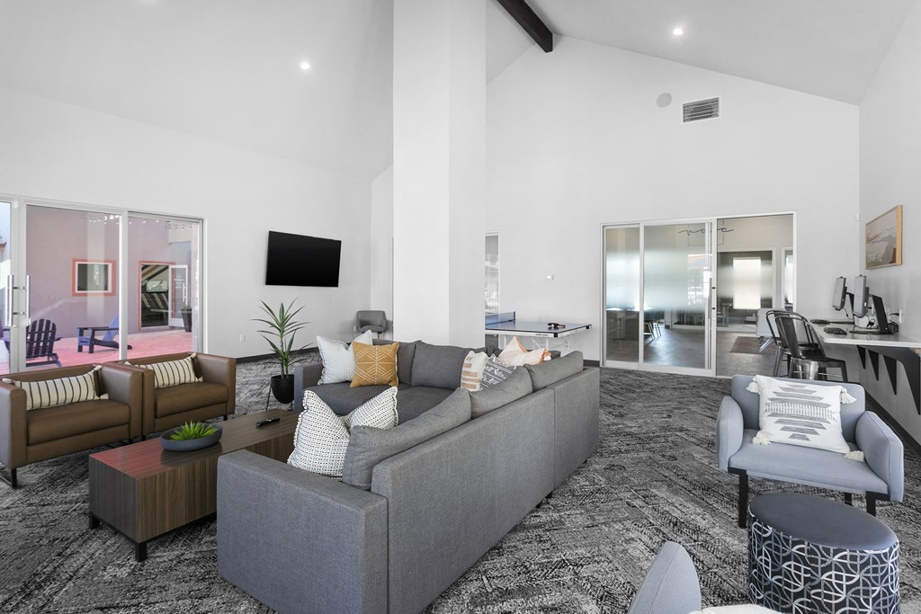 the collection 527 office space couches with tables and chairs