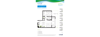 A floor plan for an apartment with a total area of 655-855 square feet, featuring one bedroom and one bath.