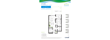 A floor plan for a rental residence with a living room, dining room, kitchen, and bathroom.