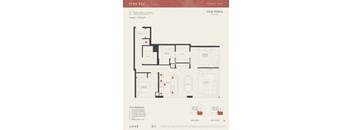 A floor plan for a 2 Bedroom apartment in Old Town Park.