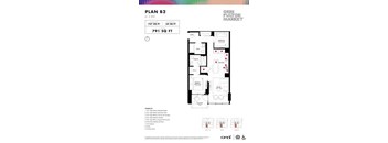 A floor plan for a 2 bedroom apartment is displayed.