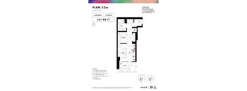 A floor plan for a 52m plan by ONNI PULTON MARKET.