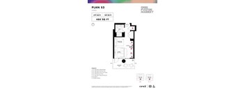 A floor plan for Plan 53 at ONNI PULTON MARKET shows a layout of 488 square feet.