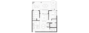 floor plan of the upper level of a modern house
