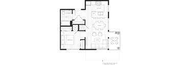 a floor plan of a house with a lot of windows and a garage