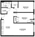 2 Bedroom Floor Plan