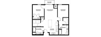 2 Bedroom Floor Plan