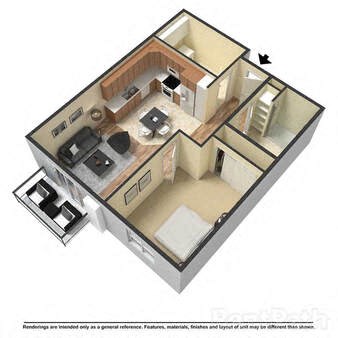 1 Bedroom Floor Plan