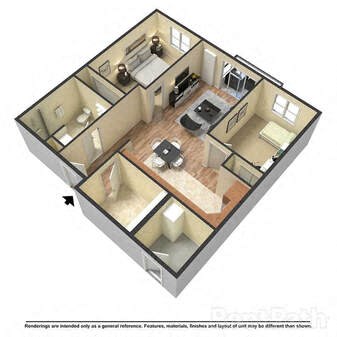 2 Bedroom Floor Plan