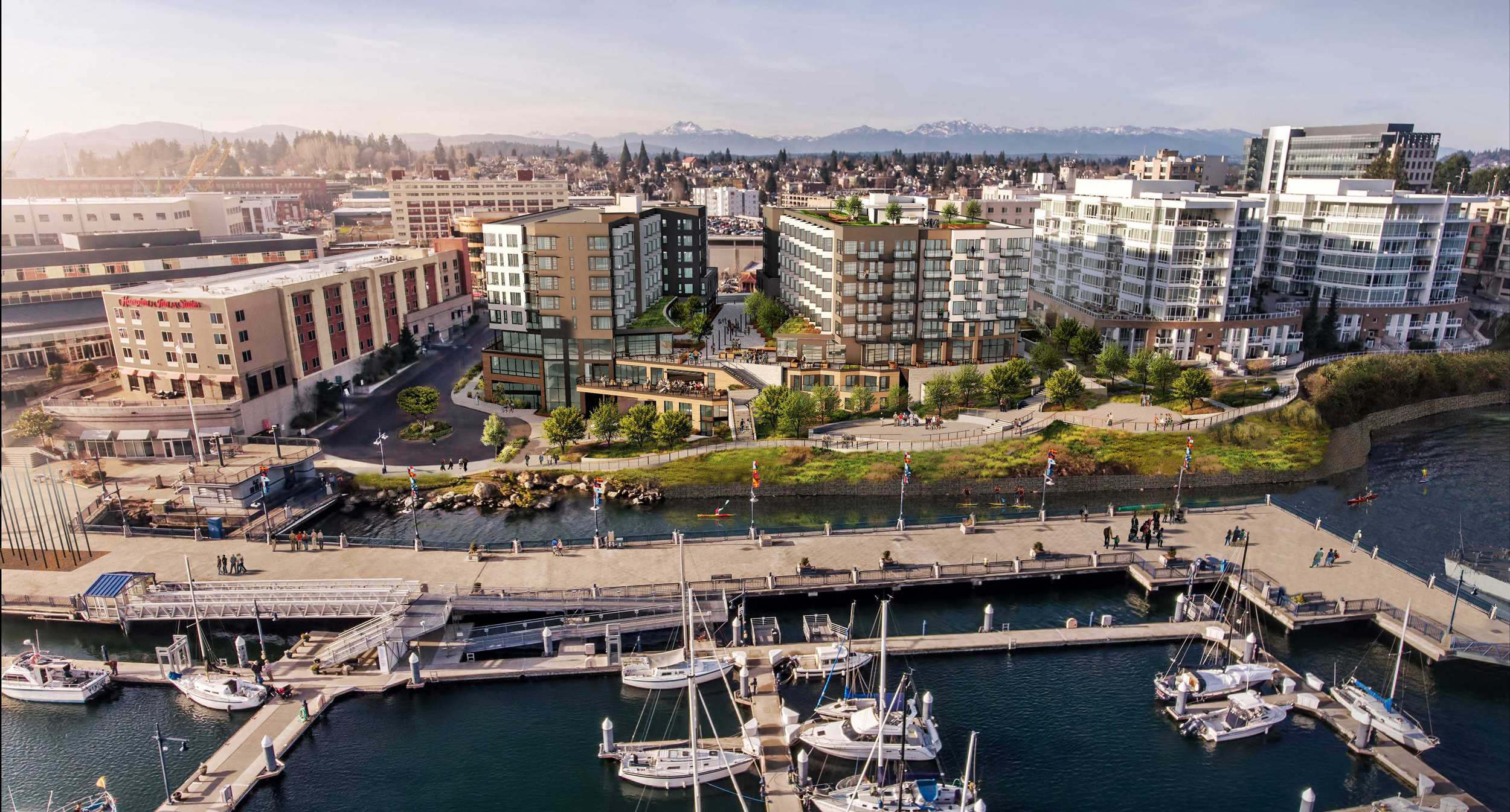 Aerial View at Marina Square, Bremerton
