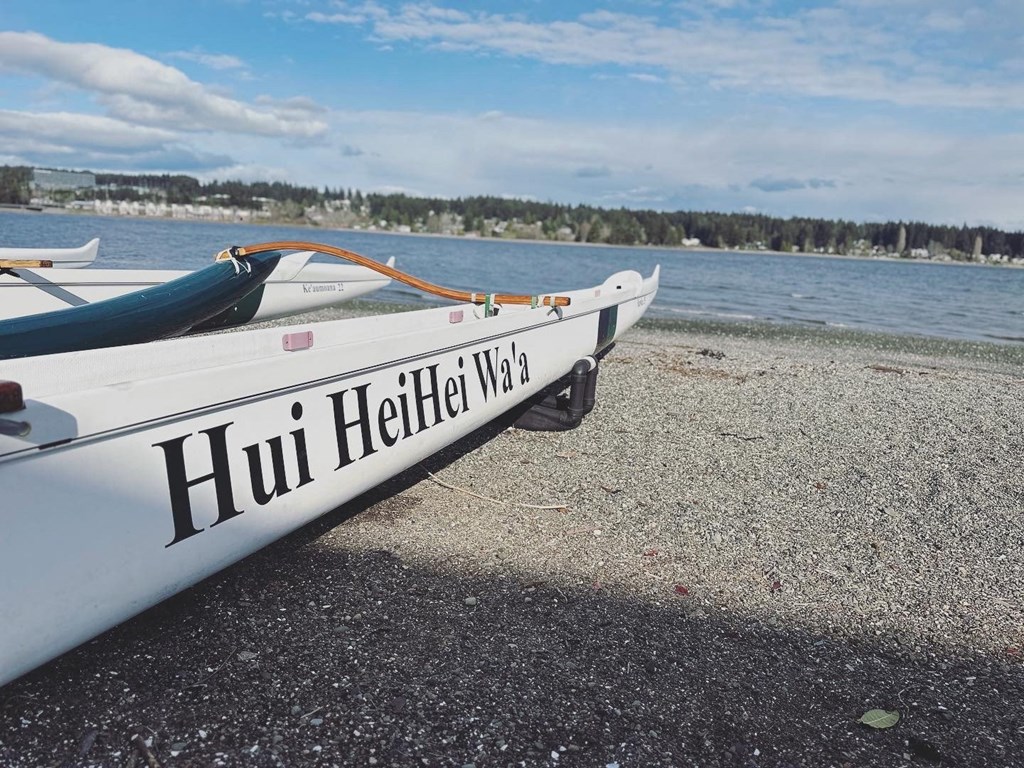a boat on the shore of a lake at Rivulet, Silverdale, 98383