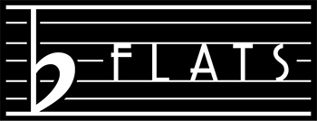 A black and white image of a logo with the word  at B Flats Apartments, Washington 98337