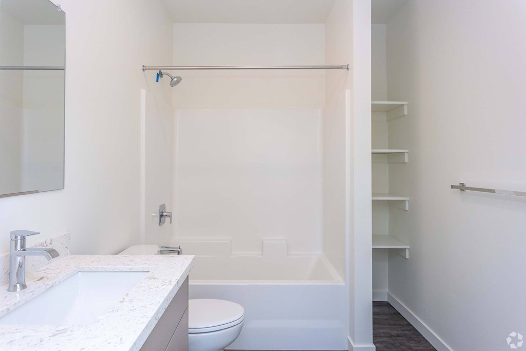 Bathroom With Bathtub at Plisko Place, Port Orchard