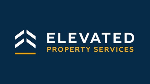 The image is a logo of Elevated Property Services.