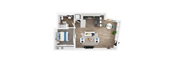 GONDOLA, Live Work, Open 1 Bed, 1 Bath at Marina Square, Washington