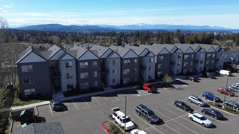 Aerial view of apartment building at The Charleston Port Orchard, Port Orchard, WA, 98366