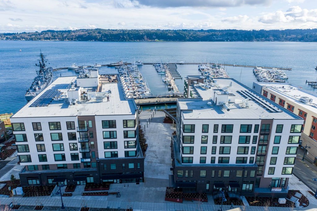 Aerial View Of Buildings at Marina Square, Bremerton, Washington