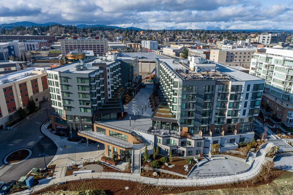 Aerial View Of Community at Marina Square, Washington