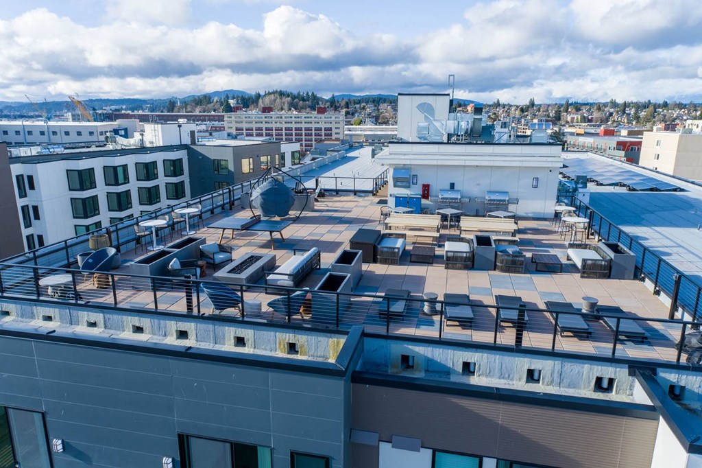 Drone View Of Buildings at Marina Square, Bremerton
