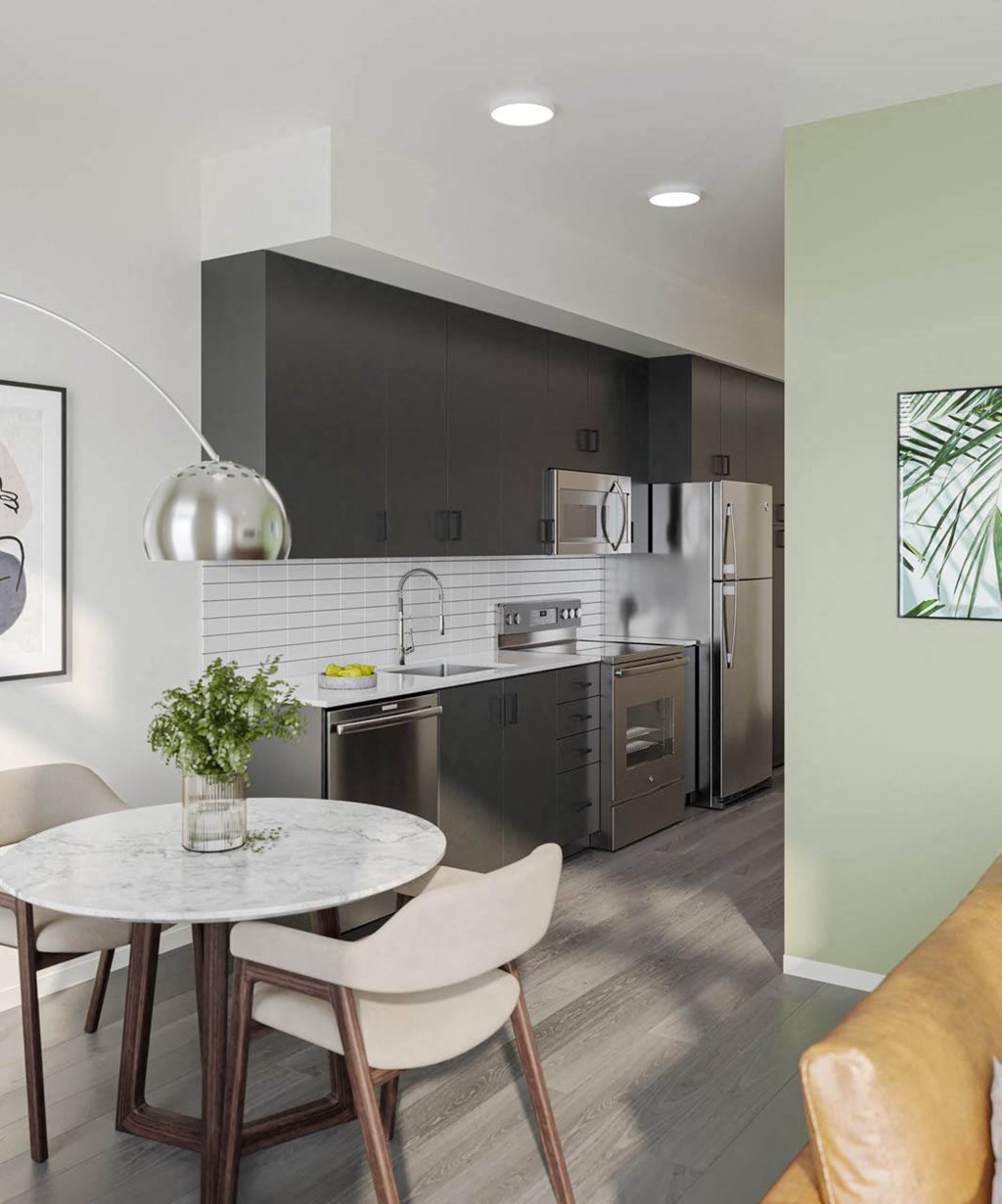 a kitchen or kitchenette at locale dallas victory park at Rivulet, Washington, 98383