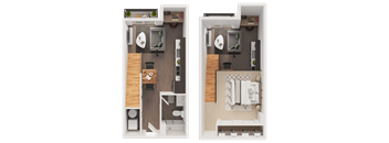 1 bedroom 1 bath J at B Flats Apartments, Washington