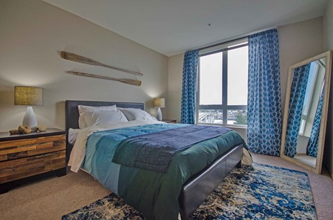 Bedroom at Spyglass Hill Apartments, Bremerton, Washington