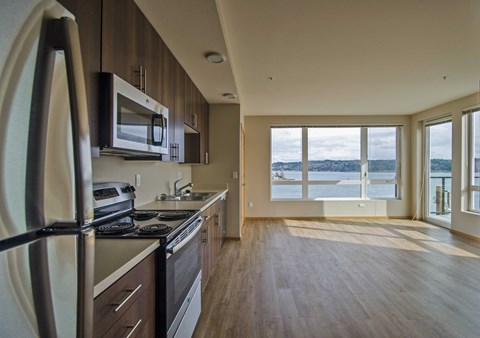 kitchen at Spyglass Hill Apartments, Washington