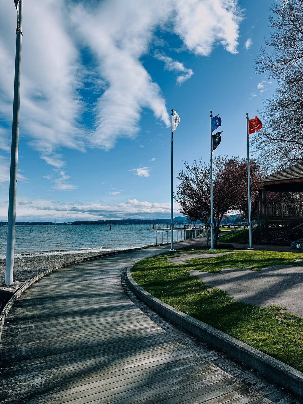 a path next to a body of water at Rivulet, Silverdale, WA