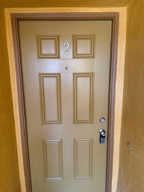 A door with the number 2 on it.