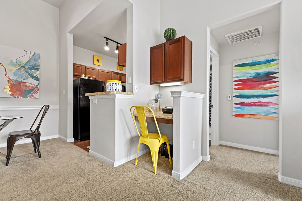 built-in desk nook at Bella Madera Apartments, Texas