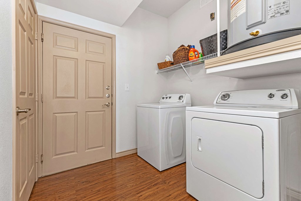 laundry room with washer and dryer