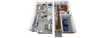 2 Bedroom Townhome with a Garage